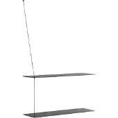 Woud Stedge hylly 80 cm Mustaksi maalattu saarni