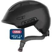ABUS Smiley Ace Led Pyöräilykypärä, Velvet Black, 50-55