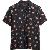 Superdry for man. M4010941A Printed short sleeve shirt black (L), Casual, Modal