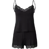 Hunkemoller Pj Cami Jersey Lace Nana - Black - M