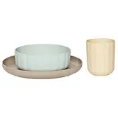 OYOY Pullo servissetti 3 osaa Pale Mint-vanilla-taupe
