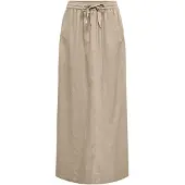 ONLY Onlcaro Hw Linen Bl Long Skirt Cc Pnt - Beige - XS