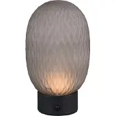 TRIO Lighting Led pöytävalaisin Facette, himmennettävä, Alumiini/harmaa/sinkki, Olohuone/ruokailutila, Lasi, pöytävalaisin