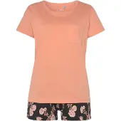 Vivance Pyjamashortsit 'Dreams' koralli / musta