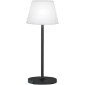 FHL Easy! LED-akkupöytälamppu Flus, musta/valkoinen himmennettävä, Musta, Olohuone/ruokailutila, Metalli, Moderni