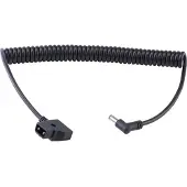 Atomos D-Tap to DC Locked connector Barrel Coiled Cable for Battery Eliminator and all Recorders