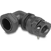 DeLOCK 60599, Musta, Muovi, 1 kpl, Kulmikas, PG21, 1 cm