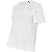 Vero moda Maternity Vmmalva Crochet Ss Top Wvn Ga - White - M