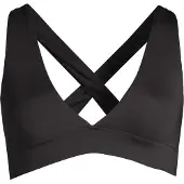 Casall Women's V-Neck Crossback Bikini Top Black Uima-asut 34