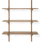 Ethnicraft PI Seinähylly Mahogany 3 hyllyjä