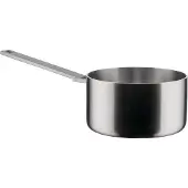 Alessi Pot In Multi-Layer Material Matt Handle With Pvd Coating Induction - Silver - 35.5X16X9CM