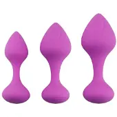 Sustainable Pleasure Silicone Anal Plug Set Purple