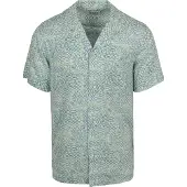 Scotch & Soda Aop Short-Sleeved Regular Fit Viscose Shirt - Blue - M