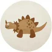 OYOY MINI Billy Dino Rug - Cream - 120X120CM