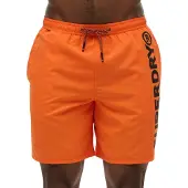 Superdry for man. M3010248A 43.2 cm swimming costume with orange sports graphic (S), Beachwear, Recycled Polister, Sustainable