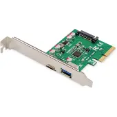 Digitus DS-30225, PCIe, USB 3.2 Gen 2 (3.1 Gen 2), Full-height / Low-profile, PCIe 2.0, SATA 15-pinninen, Vihreä