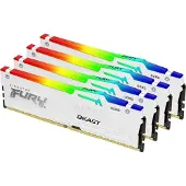 Kingston FURY Beast RGB 64 Gt (4 x 16 Gt) DDR5 5200 MHz, CL40 -muisti, valkoinen (XMP)