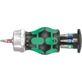 Wera Bicycle Set 5 Stubby Bit -ruuvinväännin, jossa on salpa