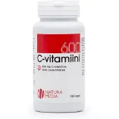 Raw Organic Natura Media Ruusunmarja C-vitamiini 600 mg 100 kaps.