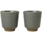 Broste Copenhagen Miko muki 15 cl 2-pack. Dark green