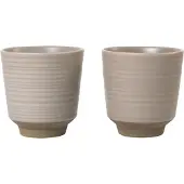 Broste Copenhagen Miko muki 15 cl 2-pack. Warm grey