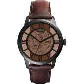 Fossil Analoginen kello tummanruskea / antrasiitti