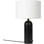Gubi Gravity S pöytävalaisin black marble + valkoinen varjostin