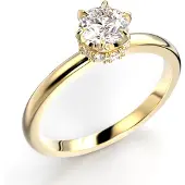 Festive Heidi Hidden Halo timanttisormus keltakulta 0.60ct 14-710-060-KK-LABGVS1