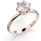 Festive Heidi Hidden Halo timanttisormus punakulta 1.10ct 14-710-110-PK-HSI1