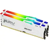 Kingston 32GB (2 x 16GB) FURY Beast White RGB, DDR5 6000MHz, CL30, 1.4V, valkoinen