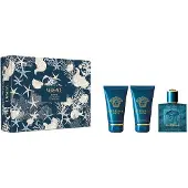 Versace Eros Lahjasetti miehille Eau de Toilette 50ml + Tuoksususuihkugeeli 50ml + Parranajon jälkeinen balsami 50ml