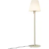 QAZQA Moderni ulkokäyttöön tarkoitettu lattiavalaisin beige valkoisella varjostimella IP44 - Big Virginia
