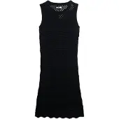 Superdry for woman. W8011857A Crochet mini-dress black (M), Casual, Sleeveless / Straps, Organic Cotton, Sustainable