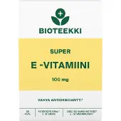 Raw Organic Bioteekki Super E-vitamiini 100mg 60 kaps
