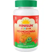 Minisun D-Vitamiini lapselle Pehmokonna Mansikka 10 mcg 120 kpl
