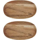 House Doctor Wood-tarjotin 12,5x22,5 cm 2-pack Luonto