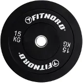 FitNord Bumper Black Levypaino 15 kg