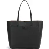 Ralph Lauren for woman. 431960183002 Large Cameryn black grained leather tote bag (OSFA), Casual