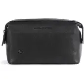 Piquadro Black Square Toilettilaukku Nahka 23 cm Musta