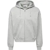 Weekday Boxy Midweight Zip Hoodie - Grey - L