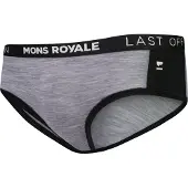 Mons Royale Women's Sylvia Boyleg Grey Heather / Black Alusvaatteet XS
