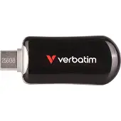 Verbatim 30226, 256 GB, USB Type-C, 3.2 Gen 1 (3.1 Gen 1), 100 MB/s, Ilman suojusta, Musta