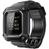 CaseOnline SUPCASE UB Pro urheilurannekoru Fitbit Sense - Musta