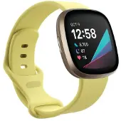 CaseOnline Sport Rannekoru Fitbit Sense - Creamy Yellow