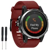 CaseOnline Sport Rannekoru Garmin Fenix 5S - punainen
