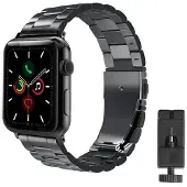 CaseOnline Rannekoru ruostumatonta terästä Apple Watch 5 (40mm) - musta