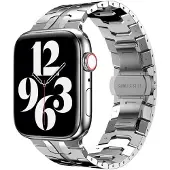 CaseOnline Iron Man Ruostumaton Ranneke Apple Watch 6 (44mm) - Hopea