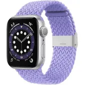CaseOnline Punottu elastinen rannekoru Apple watch 6 (44mm) - lightpurple