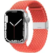CaseOnline Punottu elastinen rannekoru Apple Watch 7 (45mm) - punainen