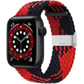 CaseOnline Punottu elastinen rannekoru Apple watch 6 (44mm) - redblack